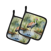 Load image into Gallery viewer, Sandhill Crane Pot Holders - Set of 2 Decorative Kitchen Helpers | Made in the USA