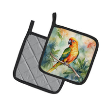 Load image into Gallery viewer, Sun Conure Pot Holders - Set of 2 Decorative Kitchen Helpers | Made in the USA