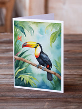 Load image into Gallery viewer, Toucan Greeting Cards - Blank Note Cards – 8-Pack of Artist-Designed Cards with Envelopes