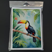 Load image into Gallery viewer, Toucan Greeting Cards - Blank Note Cards – 8-Pack of Artist-Designed Cards with Envelopes