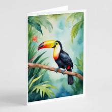 Load image into Gallery viewer, Toucan Greeting Cards - Blank Note Cards – 8-Pack of Artist-Designed Cards with Envelopes