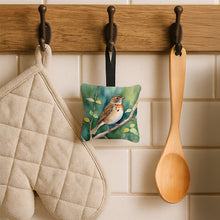 Load image into Gallery viewer, Vermont Hermit Thrush Hanging Square Fabric Ornament 3.5 × 3.5