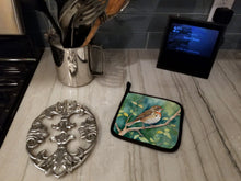 Load image into Gallery viewer, Vermont Hermit Thrush Pot Holders - Set of 2 Decorative Kitchen Helpers | Made in the USA