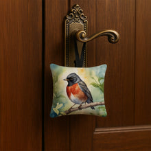 Load image into Gallery viewer, Wisconsin American Robin Hanging Square Fabric Ornament 3.5 × 3.5
