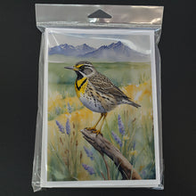 Load image into Gallery viewer, Wyoming Western Meadowlark Greeting Cards - Blank Note Cards – 8-Pack of Artist-Designed Cards with Envelopes
