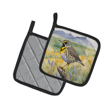 Load image into Gallery viewer, Wyoming Western Meadowlark Pot Holders - Set of 2 Decorative Kitchen Helpers | Made in the USA