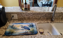 Load image into Gallery viewer, Blue Heron Emerging as the day fades Dish Drying Mat