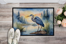 Load image into Gallery viewer, Blue Heron Emerging as the day fades Doormat-24x36 Indoor / Outdoor Rug | Made in USA