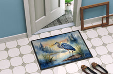 Load image into Gallery viewer, Blue Heron Emerging as the day fades Doormat - 18X27 Indoor / Outdoor Rug | Made in USA