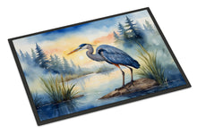 Load image into Gallery viewer, Blue Heron Emerging as the day fades Doormat - 18X27 Indoor / Outdoor Rug | Made in USA