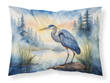 Load image into Gallery viewer, Blue Heron Emerging as the day fades Standard Pillowcase – Artistic Decorative Front, White Back
