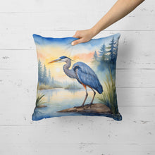 Load image into Gallery viewer, Blue Heron Emerging as the day fades Throw Pillow
