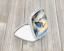 Load image into Gallery viewer, Blue Heron Emerging as the day fades Compact Mirror – Stylish Purse Mirror with Artistic Covers