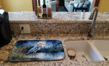 Load image into Gallery viewer, Blue Heron Under the Moonlight Dish Drying Mat