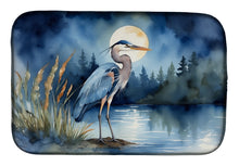 Load image into Gallery viewer, Blue Heron Under the Moonlight Dish Drying Mat