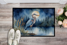 Load image into Gallery viewer, Blue Heron Under the Moonlight Doormat-24x36 Indoor / Outdoor Rug | Made in USA