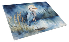 Load image into Gallery viewer, Blue Heron Under the Moonlight Glass Cutting Boards – Durable, Decorative Kitchen Art