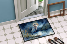 Load image into Gallery viewer, Blue Heron Under the Moonlight Doormat - 18X27 Indoor / Outdoor Rug | Made in USA