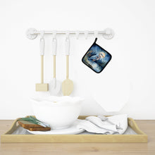 Load image into Gallery viewer, Blue Heron Under the Moonlight Pot Holders - Set of 2 Decorative Kitchen Helpers | Made in the USA