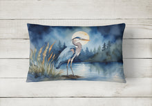 Load image into Gallery viewer, Blue Heron Under the Moonlight Throw Pillow
