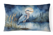 Load image into Gallery viewer, Blue Heron Under the Moonlight Throw Pillow