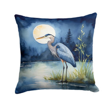 Load image into Gallery viewer, Blue Heron Under the Moonlight Throw Pillow - 14x14 Decorative Pillow – Art for Your Home &amp; Patio