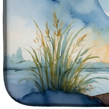 Load image into Gallery viewer, Blue Heron Under the Moonlight Dish Drying Mat