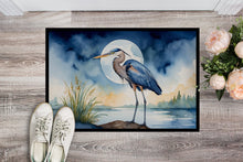 Load image into Gallery viewer, Blue Heron Under the Moonlight Doormat - 18X27 Indoor / Outdoor Rug | Made in USA