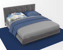 Load image into Gallery viewer, Blue Heron Under the Moonlight Standard Pillowcase – Artistic Decorative Front, White Back