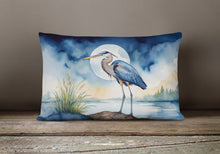 Load image into Gallery viewer, Blue Heron Under the Moonlight Throw Pillow