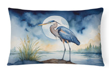 Load image into Gallery viewer, Blue Heron Under the Moonlight Throw Pillow