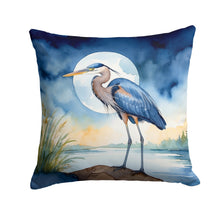 Load image into Gallery viewer, Blue Heron Under the Moonlight Throw Pillow - 14x14 Decorative Pillow – Art for Your Home &amp; Patio