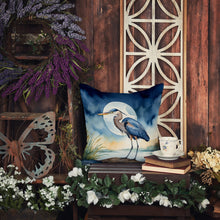 Load image into Gallery viewer, Blue Heron Under the Moonlight Throw Pillow