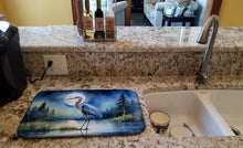 Load image into Gallery viewer, Blue Heron Under the Moonlight Dish Drying Mat