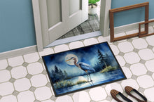Load image into Gallery viewer, Blue Heron Under the Moonlight Doormat - 18X27 Indoor / Outdoor Rug | Made in USA