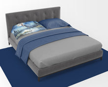 Load image into Gallery viewer, Blue Heron Under the Moonlight Standard Pillowcase – Artistic Decorative Front, White Back