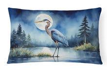 Load image into Gallery viewer, Blue Heron Under the Moonlight Throw Pillow
