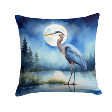 Load image into Gallery viewer, Blue Heron Under the Moonlight Throw Pillow