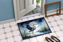 Load image into Gallery viewer, Blue Heron Under the Moonlight Doormat - 18X27 Indoor / Outdoor Rug | Made in USA