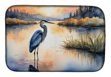 Load image into Gallery viewer, Blue Heron in the Golden Hour Dish Drying Mat