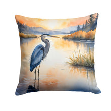 Load image into Gallery viewer, Blue Heron in the Golden Hour Throw Pillow - 14x14 Decorative Pillow – Art for Your Home &amp; Patio