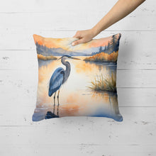Load image into Gallery viewer, Blue Heron in the Golden Hour Throw Pillow
