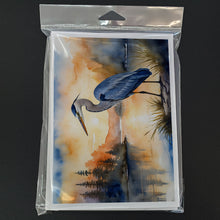 Load image into Gallery viewer, Blue Heron in the Golden Hour Greeting Cards - Blank Note Cards – 8-Pack of Artist-Designed Cards with Envelopes