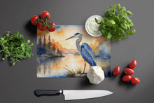Load image into Gallery viewer, Blue Heron in the Golden Hour Glass Cutting Boards – Durable, Decorative Kitchen Art