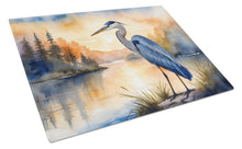 Load image into Gallery viewer, Blue Heron in the Golden Hour Glass Cutting Boards – Durable, Decorative Kitchen Art