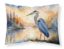 Load image into Gallery viewer, Blue Heron in the Golden Hour Standard Pillowcase – Artistic Decorative Front, White Back
