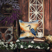 Load image into Gallery viewer, Blue Heron in the Golden Hour Throw Pillow