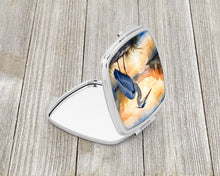 Load image into Gallery viewer, Blue Heron in the Golden Hour Compact Mirror – Stylish Purse Mirror with Artistic Covers