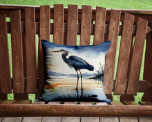 Load image into Gallery viewer, Blue Heron Barely Lit Sky Throw Pillow - 14x14 Decorative Pillow – Art for Your Home &amp; Patio