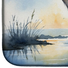 Load image into Gallery viewer, Blue Heron Barely Lit Sky Dish Drying Mat